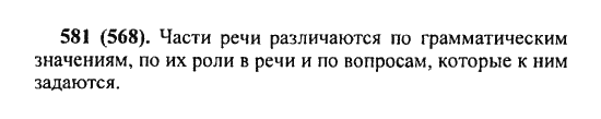 Русский язык, 5 класс, Разумовская, Львова, Капинос, 2013 - 2014 - 2015, задание: 581 (568)