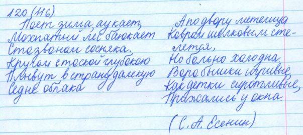 Русский язык, 5 класс, Баранов, Ладыженская, 2012 / 2015, задание: 120 (116)