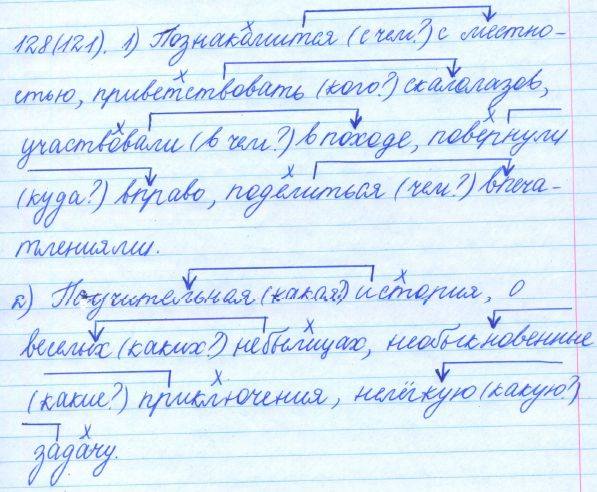 Русский язык, 5 класс, Баранов, Ладыженская, 2012 / 2015, задание: 128 (121)