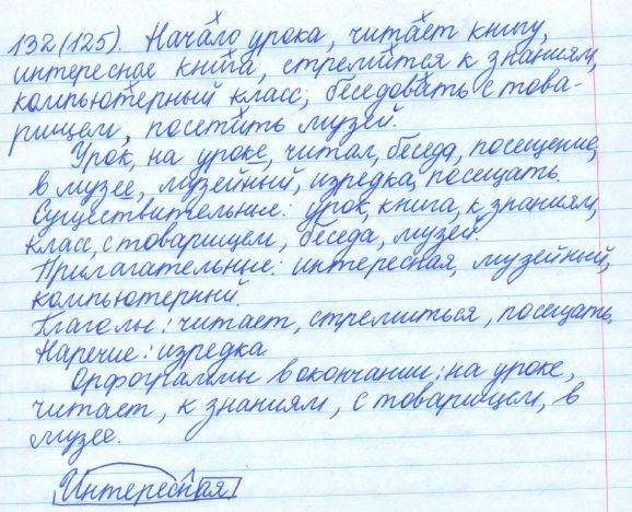 Русский язык, 5 класс, Баранов, Ладыженская, 2012 / 2015, задание: 132 (125)