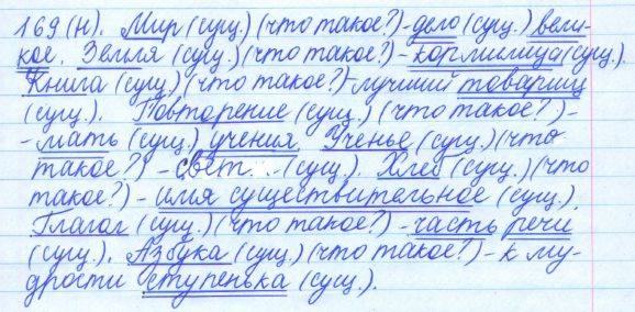 Русский язык, 5 класс, Баранов, Ладыженская, 2012 / 2015, задание: 169 (н)