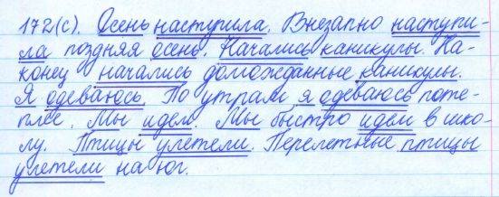 Русский язык, 5 класс, Баранов, Ладыженская, 2012 / 2015, задание: 172 (с)