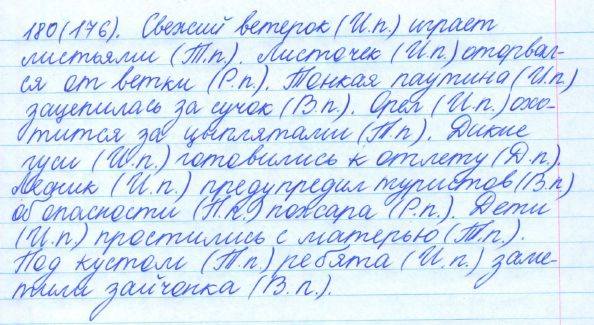 Русский язык, 5 класс, Баранов, Ладыженская, 2012 / 2015, задание: 180 (176)