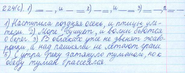 Русский язык, 5 класс, Баранов, Ладыженская, 2012 / 2015, задание: 224 (с)