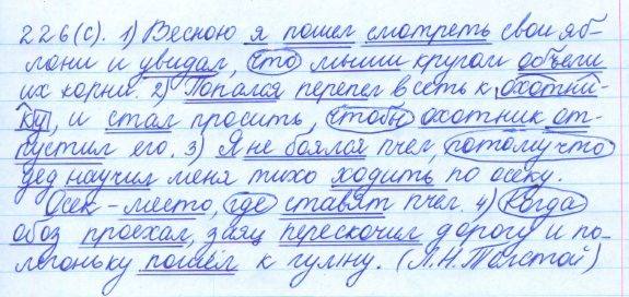 Русский язык, 5 класс, Баранов, Ладыженская, 2012 / 2015, задание: 226 (с)