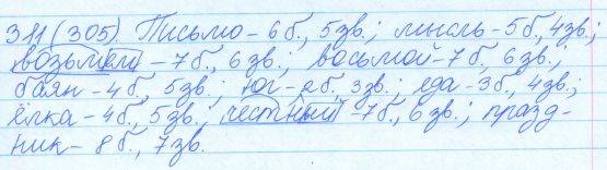 Русский язык, 5 класс, Баранов, Ладыженская, 2012 / 2015, задание: 311 (305)