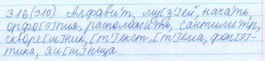 Русский язык, 5 класс, Баранов, Ладыженская, 2012 / 2015, задание: 316 (310)