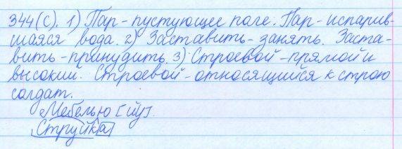 Русский язык, 5 класс, Баранов, Ладыженская, 2012 / 2015, задание: 344 (с)