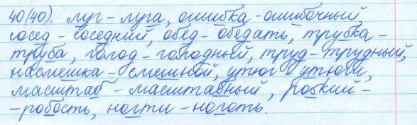 Русский язык, 5 класс, Баранов, Ладыженская, 2012 / 2015, задание: 40 (40)