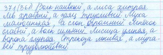Русский язык, 5 класс, Баранов, Ладыженская, 2012 / 2015, задание: 371 (361)