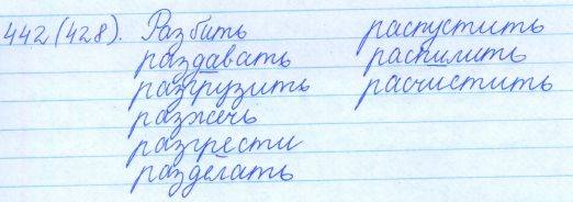Русский язык, 5 класс, Баранов, Ладыженская, 2012 / 2015, задание: 442 (428)