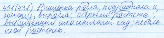 Русский язык, 5 класс, Баранов, Ладыженская, 2012 / 2015, задание: 451 (437)