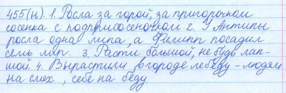Русский язык, 5 класс, Баранов, Ладыженская, 2012 / 2015, задание: 455 (н)