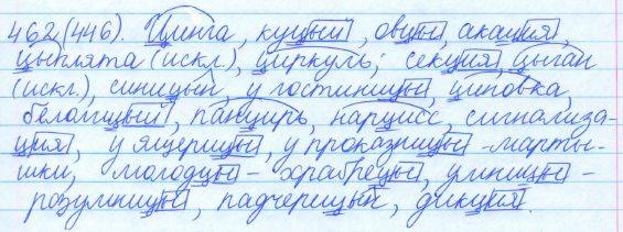 Русский язык, 5 класс, Баранов, Ладыженская, 2012 / 2015, задание: 462 (446)