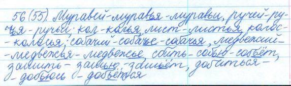 Русский язык, 5 класс, Баранов, Ладыженская, 2012 / 2015, задание: 56 (55)