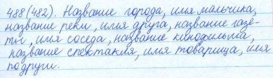 Русский язык, 5 класс, Баранов, Ладыженская, 2012 / 2015, задание: 488 (482)