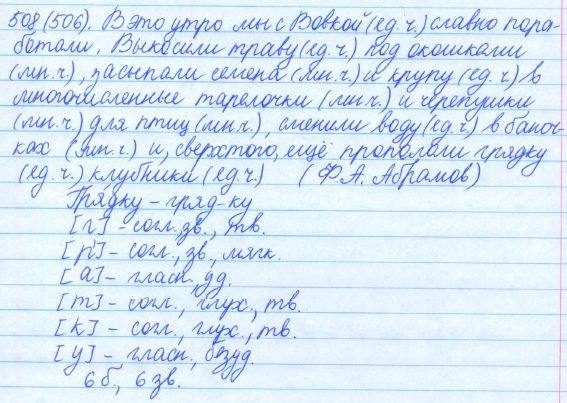 Русский язык, 5 класс, Баранов, Ладыженская, 2012 / 2015, задание: 508 (506)