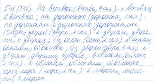 Русский язык, 5 класс, Баранов, Ладыженская, 2012 / 2015, задание: 548 (547)