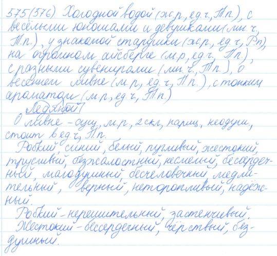 Русский язык, 5 класс, Баранов, Ладыженская, 2012 / 2015, задание: 575 (576)