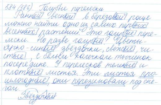 Русский язык, 5 класс, Баранов, Ладыженская, 2012 / 2015, задание: 584 (586)