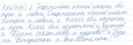 Русский язык, 5 класс, Баранов, Ладыженская, 2012 / 2015, задание: 596 (595)