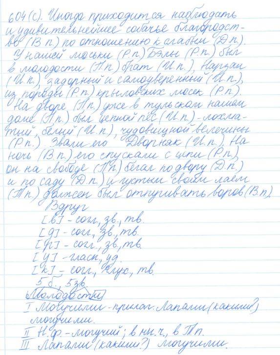 Русский язык, 5 класс, Баранов, Ладыженская, 2012 / 2015, задание: 604 (с)