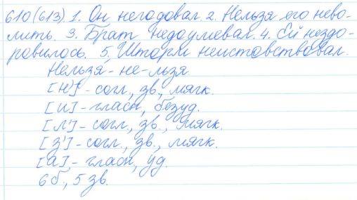 Русский язык, 5 класс, Баранов, Ладыженская, 2012 / 2015, задание: 610 (613)