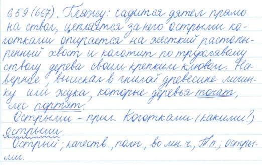 Русский язык, 5 класс, Баранов, Ладыженская, 2012 / 2015, задание: 659 (667)