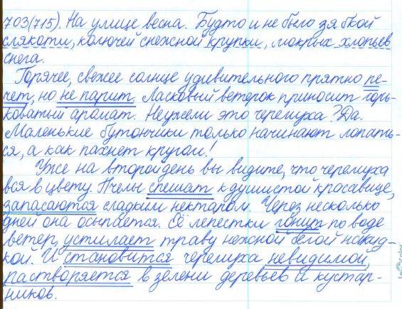 Русский язык, 5 класс, Баранов, Ладыженская, 2012 / 2015, задание: 703 (715)