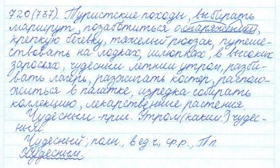 Русский язык, 5 класс, Баранов, Ладыженская, 2012 / 2015, задание: 720 (737)