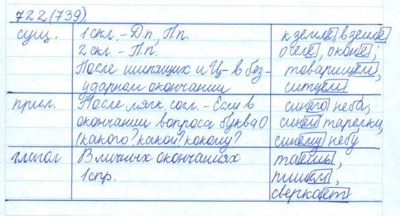 Русский язык, 5 класс, Баранов, Ладыженская, 2012 / 2015, задание: 722 (739)