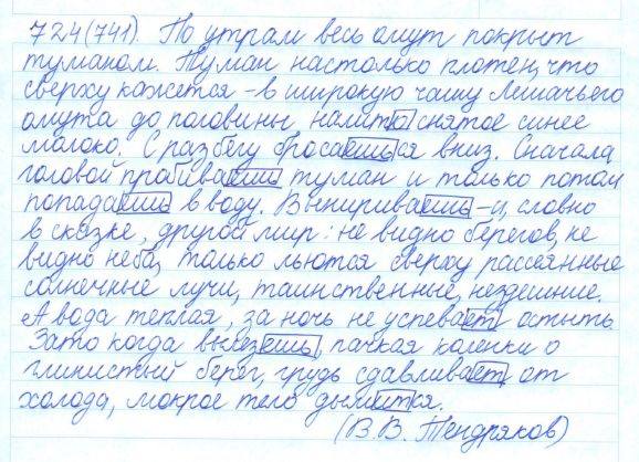 Русский язык, 5 класс, Баранов, Ладыженская, 2012 / 2015, задание: 724 (741)