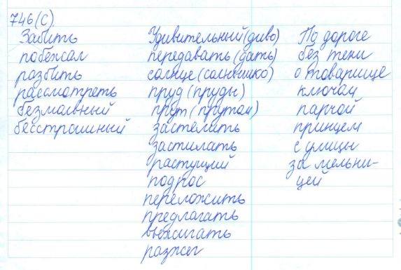 Русский язык, 5 класс, Баранов, Ладыженская, 2012 / 2015, задание: 746 (с)