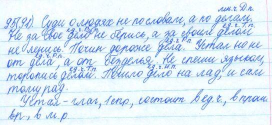 Русский язык, 5 класс, Баранов, Ладыженская, 2012 / 2015, задание: 95 (91)