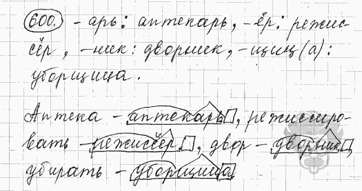 Русский язык, 5 класс, Львова С.И., Львов В.В, 2012 - 2013 -2015, задача: 600
