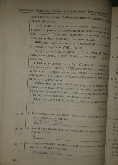 Рабочая тетрадь. Тесты, 5 класс, Т.А. Ладыженской, Е.П. Черногрудова, 2014, задание: стр.64
