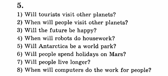 Учебник(Students Book) - Activity Book, 5 класс, В.П. Кузовлев, 2007, 71 Задание: 5