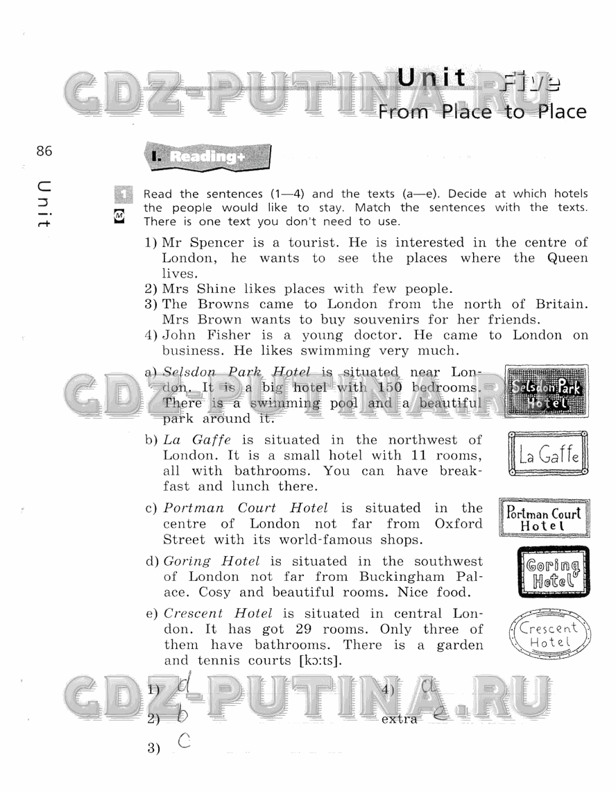 Рабочая тетрадь, 5 класс, Афанасьева, Михеева, Баранова, 2013 - 2015, задание: 86