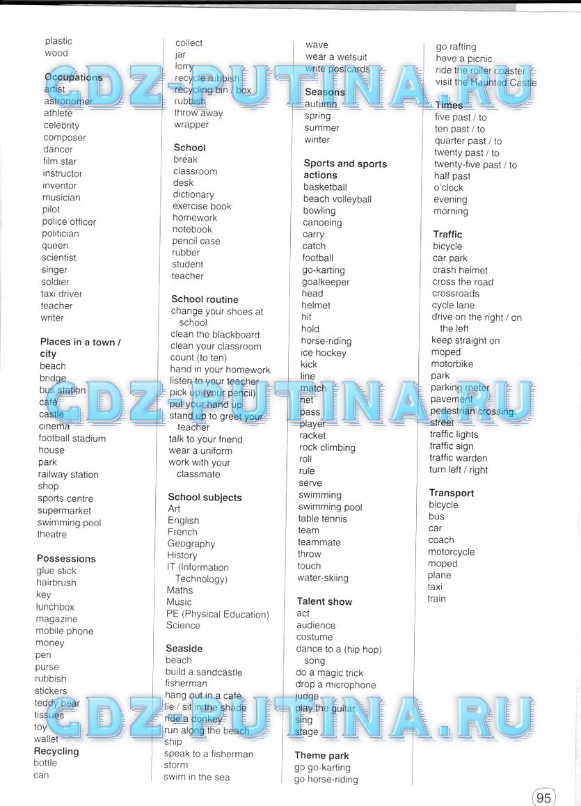 Рабочая тетрадь, 5 класс, Комарова, 2014, задание: 95