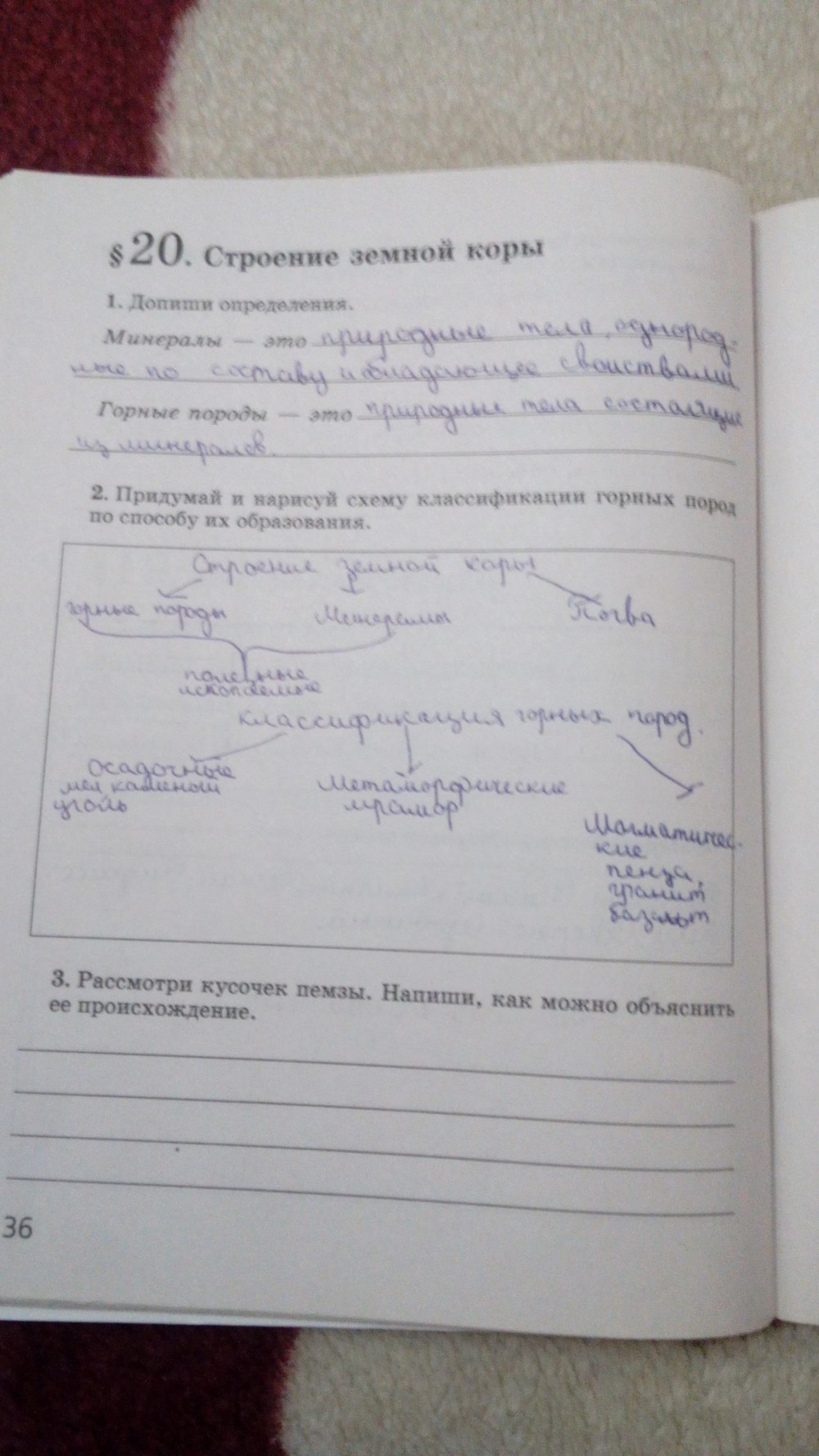 Рабочая тетрадь, 5 класс, Сивоглазов В.И., Суматохин С.В., 2005, задание: стр. 36