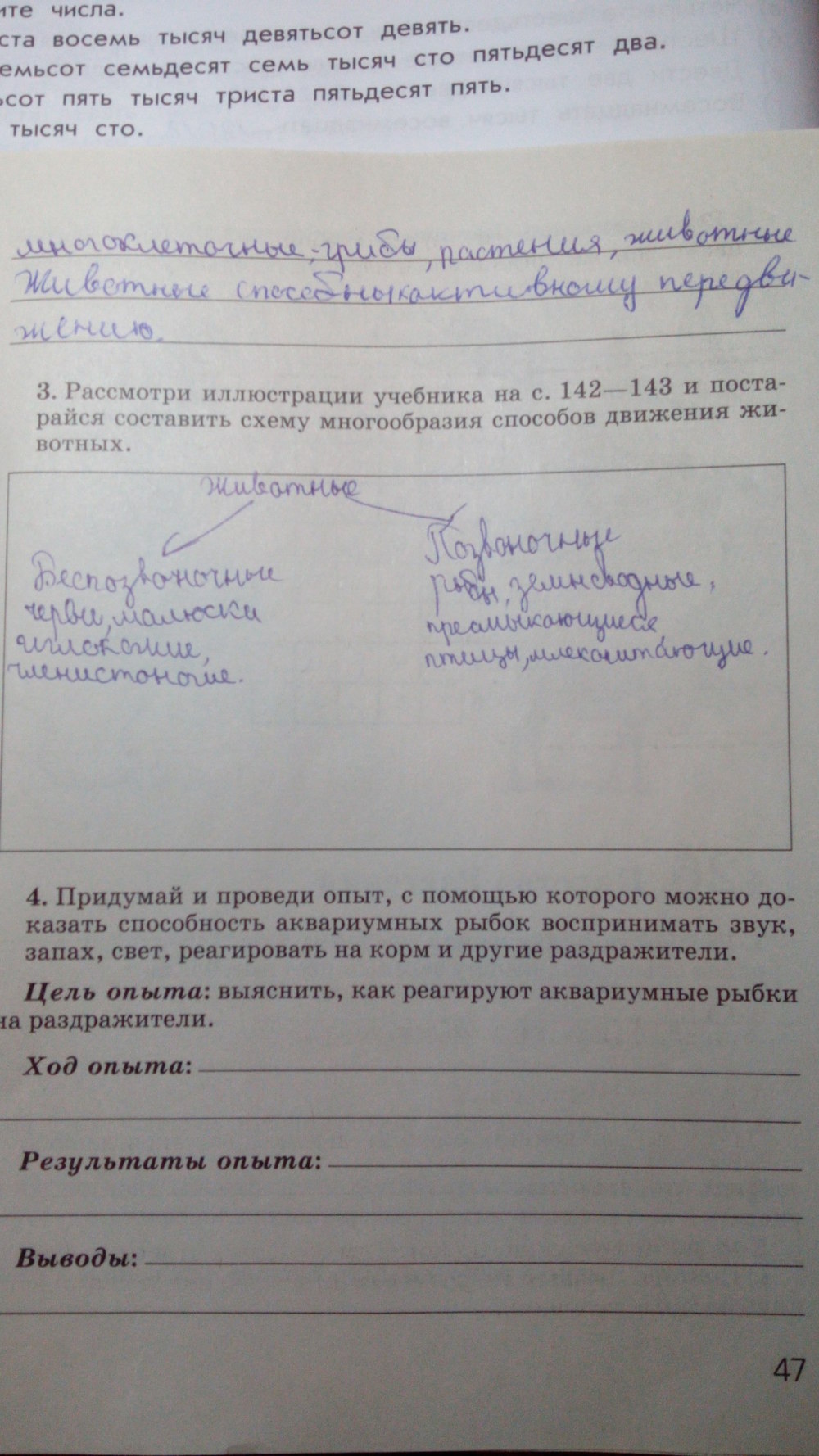 Рабочая тетрадь, 5 класс, Сивоглазов В.И., Суматохин С.В., 2005, задание: стр. 47
