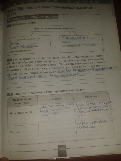 Серия Линия жизни, 5 класс, Пасечник В.В., 2012 - 2015, задание: стр.69