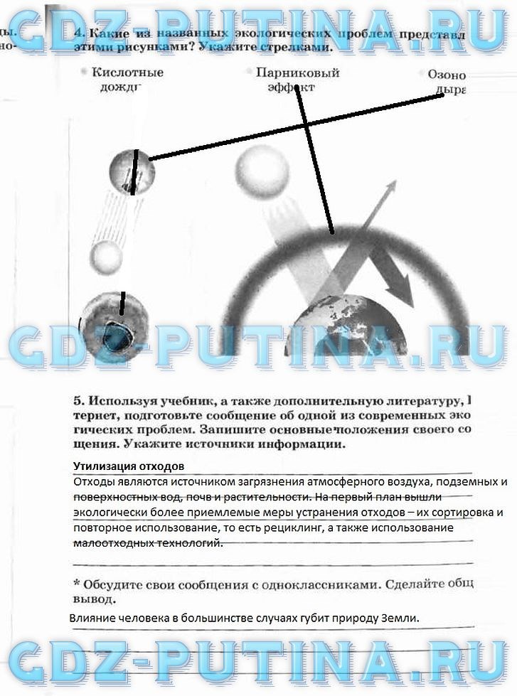 Рабочая тетрадь, 5 класс, Плешаков А.А., Сонин Н.И., 2014 - 2016, задание: 91