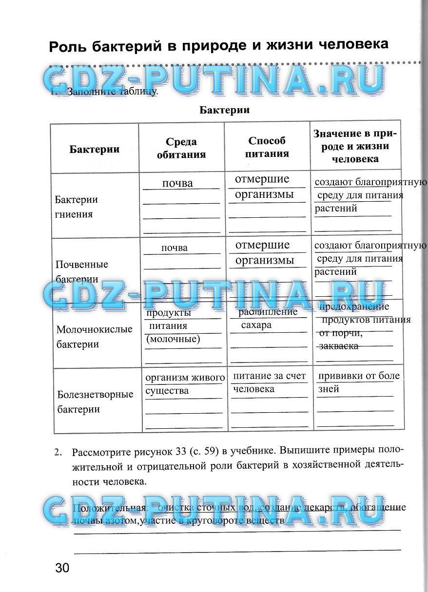 Рабочая тетрадь, 5 класс, Преображенская Н.В., 2016, задание: 30