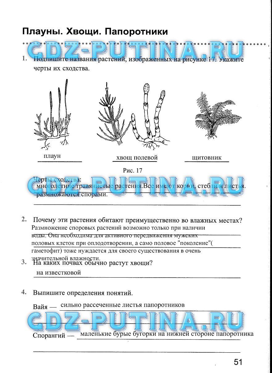 Рабочая тетрадь, 5 класс, Преображенская Н.В., 2016, задание: 51