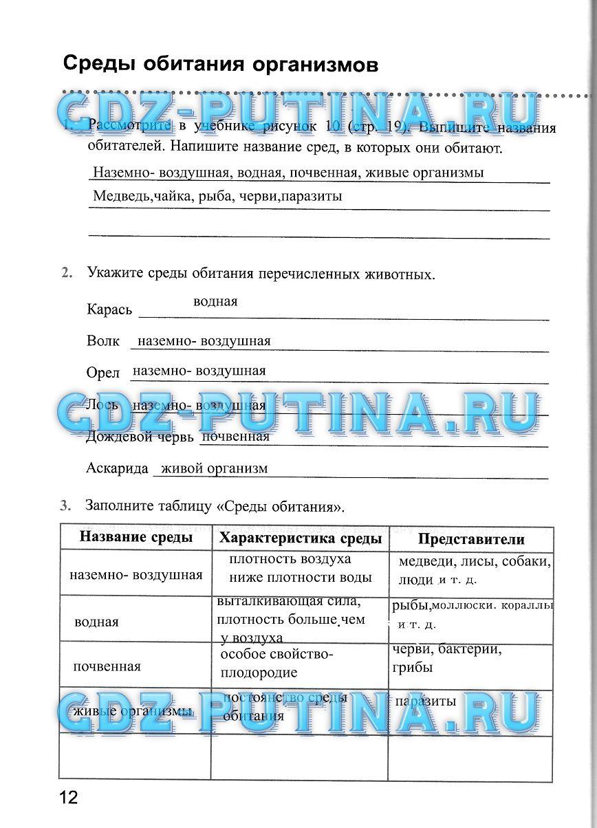 Рабочая тетрадь, 5 класс, Преображенская Н.В., 2016, задание: 12