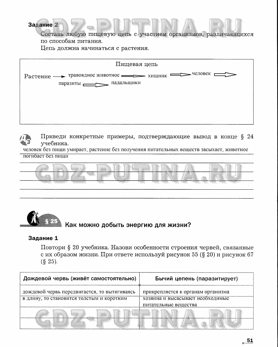 Рабочая тетрадь. Часть 1, 5 класс, Сухова Т.С., Строганов В. И., 2013 - 2015, задание: 51