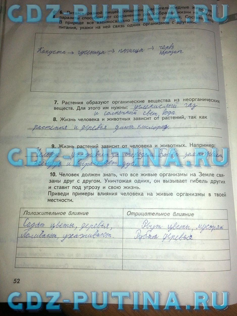 Рабочая тетрадь по природоведению, 5 класс, Сухова Т.С., Строганов В.И., 2013, задание: 52