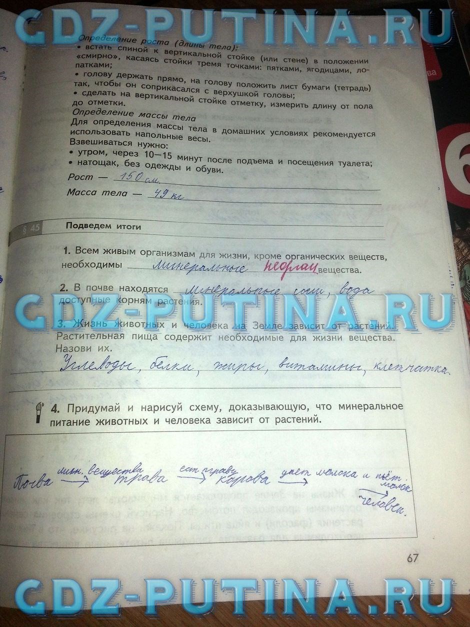 Рабочая тетрадь по природоведению, 5 класс, Сухова Т.С., Строганов В.И., 2013, задание: 67