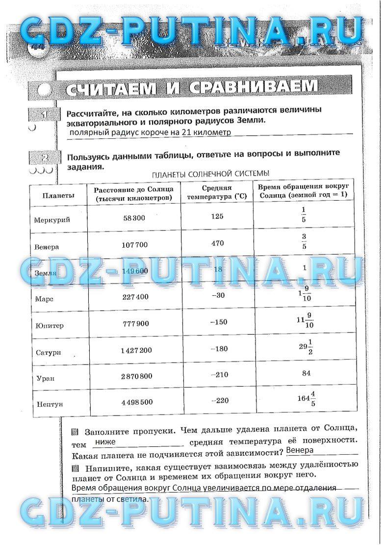 Рабочая тетрадь. Часть 1, 5 класс, Лобжанидзе А.А., 2015, задание: 44